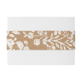 Burlap Rustic Wedding Kraft Lace Faux Texture Uitnodigingen Wikkel (Achterkant Voorbeeld)