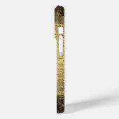 Burlap Rustic  Wood Kijk Monogram Case-Mate iPhone Case (Achterkant / Links)