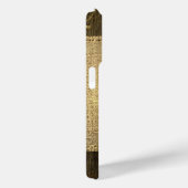 Burlap Rustic  Wood Kijk Monogram Case-Mate iPhone Case (Achterkant / Rechts)
