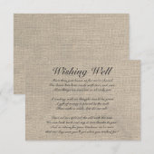 Burlap rustieke wens goed Kaart (Voorkant / Achterkant)