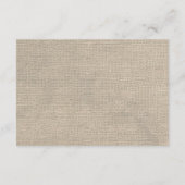 Burlap rustieke wens goed Kaart (Achterkant)