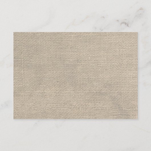 Burlap rustieke wens goed Kaart (Achterkant)