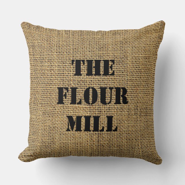 Burlap Sack the Flour Mill Kussen (Voorkant)