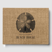 Burlap Sand Dollar Beach House Gastenboek (Voorkant)