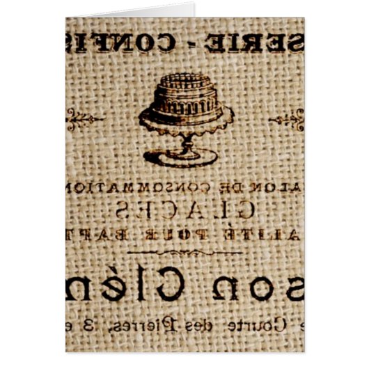 burlap scripts shabby chic franse country cake (Voorkant)