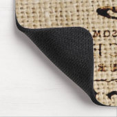burlap scripts shabby chic franse country cake muismat (Hoek)