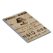 burlap scripts shabby chic franse country cake notitieboek (Rechterzijde)