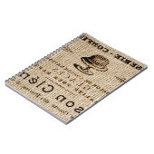burlap scripts shabby chic franse country cake notitieboek (Linkerzijde)