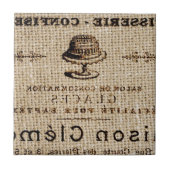 burlap scripts shabby chic franse country cake tegeltje (Voorkant)