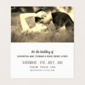 Burlap Seahorse, foto Save the Date Card Visitekaartje (Binnenkant ongevouwen)