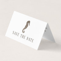 Burlap Seahorse, foto Save the Date Card