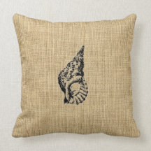 Burlap + SeaShell Illustration Sealife Design