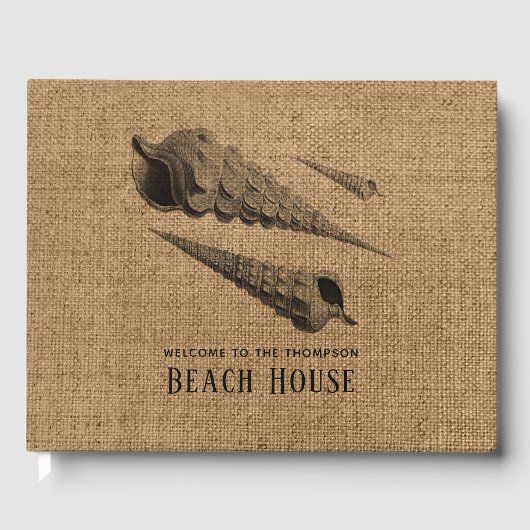 Burlap Shells Family Beach House Gastenboek (Voorkant)