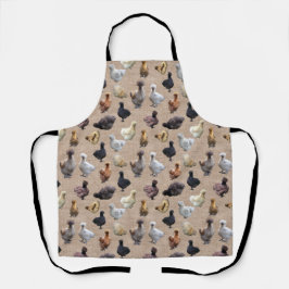 Burlap Silkie Bantam Schort