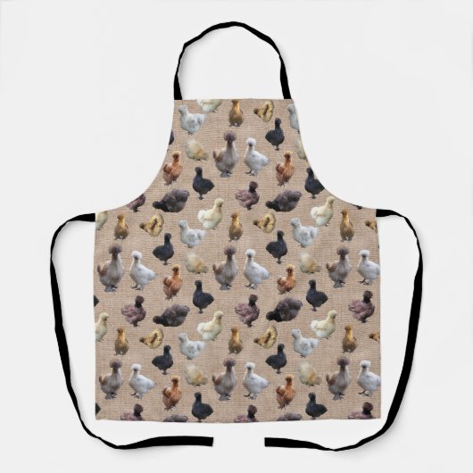 Burlap Silkie Bantam Schort (Voorkant)