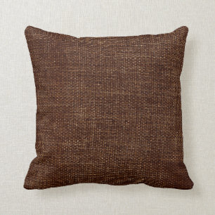 Burlap Simple Chocolade Brown Kussen