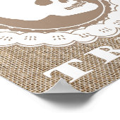 Burlap Skull Trick or treat Art Print, wanddecor Poster (Hoek)