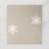 Burlap Snowflake Folkkaarten Plaatskaartje (Buitenkant ongevouwen)