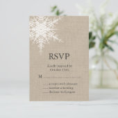 Burlap Snowflake RSVP (Staand voorkant)