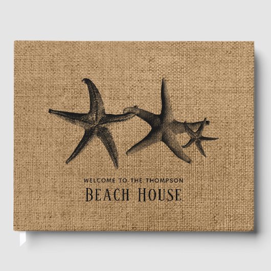 Burlap Starfish Family Beach House Gastenboek (Voorkant)