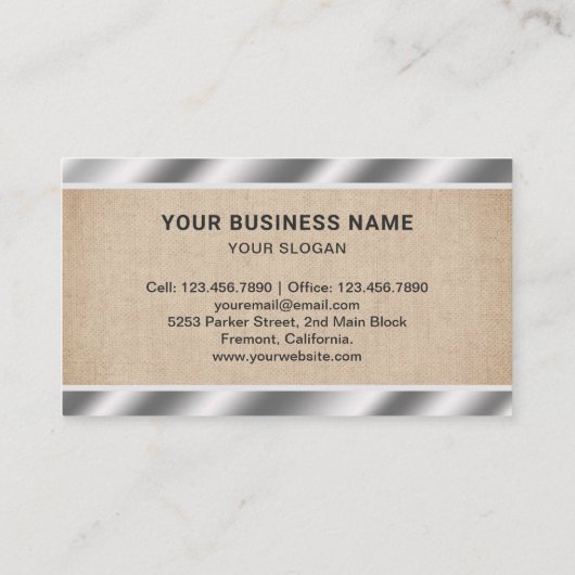 Burlap Steel Pistol Pistool Shop Gunsmith vuurwape Visitekaartje