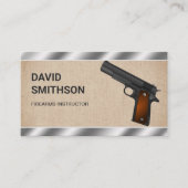 Burlap Steel Pistol Pistool Shop Gunsmith vuurwape Visitekaartje (Voorkant)