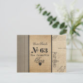 Burlap Stylish French Paris Briefkaart (Staand voorkant)