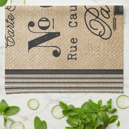  Burlap Stylish French Paris Theedoek (Gevouwen)