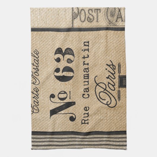 Burlap Stylish French Paris Theedoek (Verticaal)
