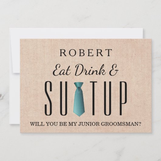 Burlap Suit-up wil je m'n huisvrouw zijn? Kaart (Voorkant)