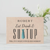 Burlap Suit-up wil je m'n huisvrouw zijn? Kaart (Staand voorkant)