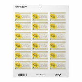 Burlap Sunflower Country Weddenschap Etiket (Full Sheet)