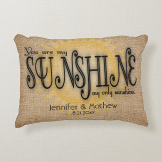 Burlap Sunshine Rustic Wedding Decoratief Kussen