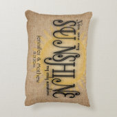 Burlap Sunshine Rustic Wedding Decoratief Kussen (Achterkant (Verticaal))