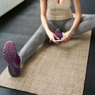 Burlap Tan Unique Textured Yogamat