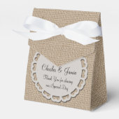 burlap tent gunstbox bedankdoosjes (Voorkant Zijde)