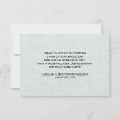 Burlap Texture Dank je bruiloft fotokaarten Bedankkaart (Achterkant)