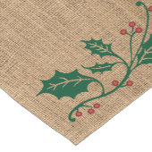 Burlap Texture Merry Kerstmis Korte Tafelloper (Hoek)