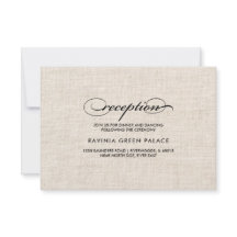 Burlap Textuur Polka Dot Patroon Receptie Kaart