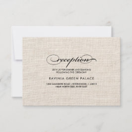 Burlap Textuur Polka Dot Patroon Receptie Kaart