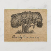Burlap  Tree Family Reunion Briefkaart (Voorkant)