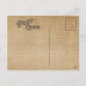 Burlap  Turkije Thanksgiving Briefkaart (Achterkant)