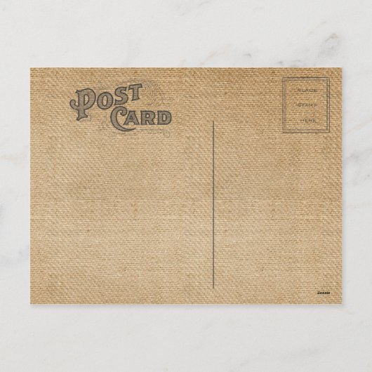 Burlap Turkije Thanksgiving Briefkaart (Achterkant)