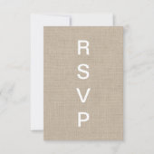 Burlap-typografie RSVP (Voorkant)