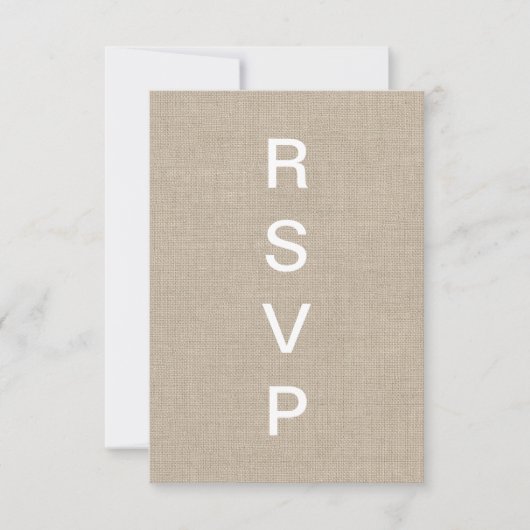 Burlap-typografie RSVP (Voorkant)