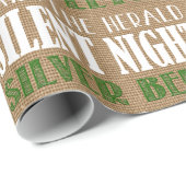 Burlap Typografie Rustic-kerstpapier Cadeaupapier (Rol Hoek)