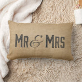 Burlap Vintage de heer & Mrs Wedded Bliss Kussen (Deken)