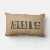 Burlap Vintage de heer & Mrs Wedded Bliss Kussen (Achterkant)