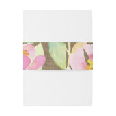 Burlap Waterverf Flowers 2 Je bent uitgenodigd Uitnodigingen Wikkel (Achterkant Voorbeeld)