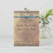  Burlap Wedding-uitnodigingen in het Rustische lan Kaart (Staand voorkant)